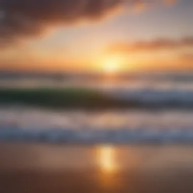 Sunset view over Surfside Beach