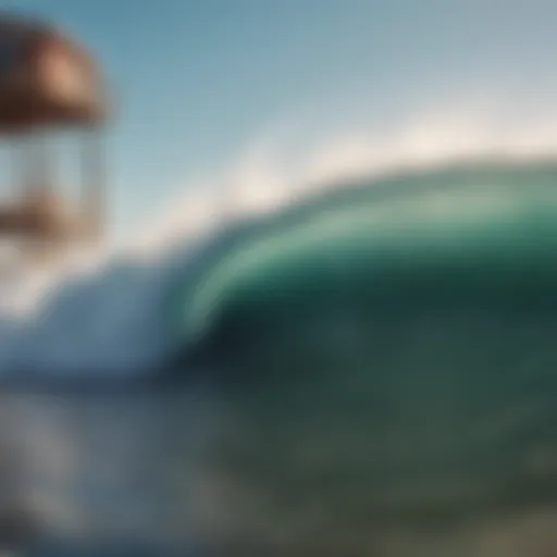 Waves crashing on Surfside Beach