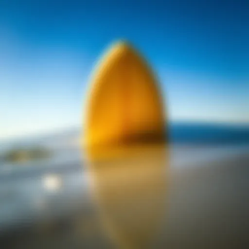 Innovative Construction of Tuflite Surfboard Close-up of Surftech Tuflite surfboard material showcasing its innovative construction