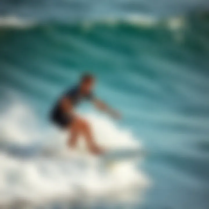 Surfer experiencing enhanced performance on a Surftech Tuflite surfboard in action