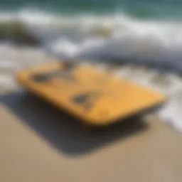 Close-up of the Morey boogie board showcasing its sleek design and materials.