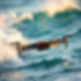 Experience the Thrill of Surf Fishing with Drones Advanced surf fishing drone in action over the ocean waves