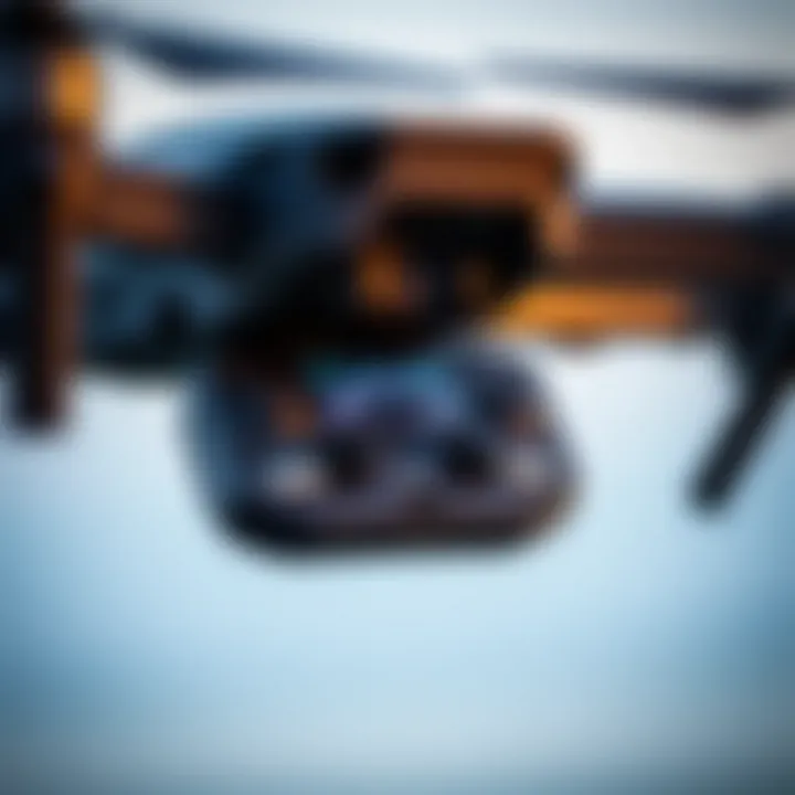 Close-up of surf fishing drone controller and interface