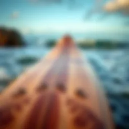 Craftsmanship of Olo Alaia surfboard showcasing traditional Hawaiian design elements