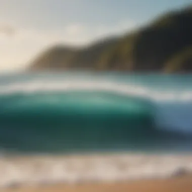 Ideal Beach for Knee Surfing A scenic beach setting ideal for knee surfing