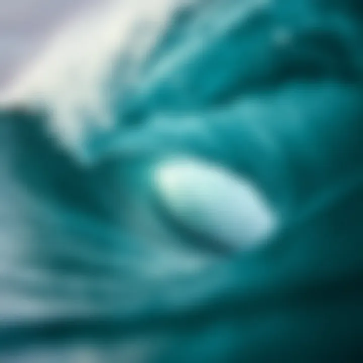 Close-up of a wave breaking over a reef