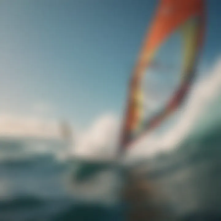 A historical timeline displaying the evolution of windsurfing booms over the decades.