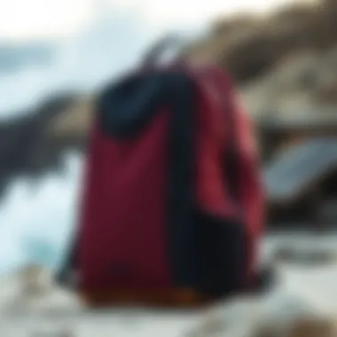 Close-up of the Cor Surf backpack showcasing its durable material and stitching