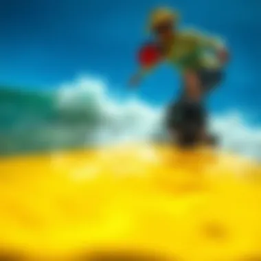 Action shot of capturing surf moments with the GoPro mount