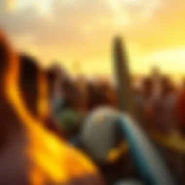 Community gathering at a local surf competition