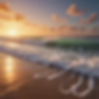 Sunset Serenity by the Shore A vibrant sunset over the ocean waves