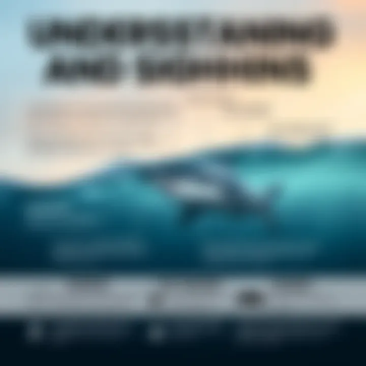 An infographic detailing shark behavior patterns and common coastal sightings, aimed at educating beachgoers.