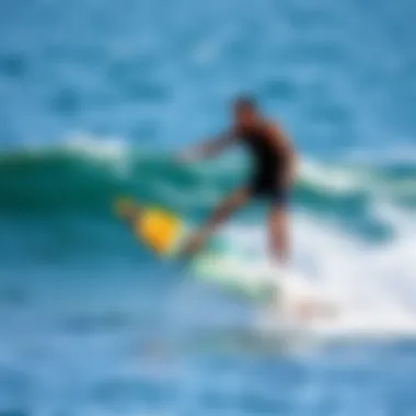 Surfer demonstrating advanced maneuverability on the Rocket wakesurf board
