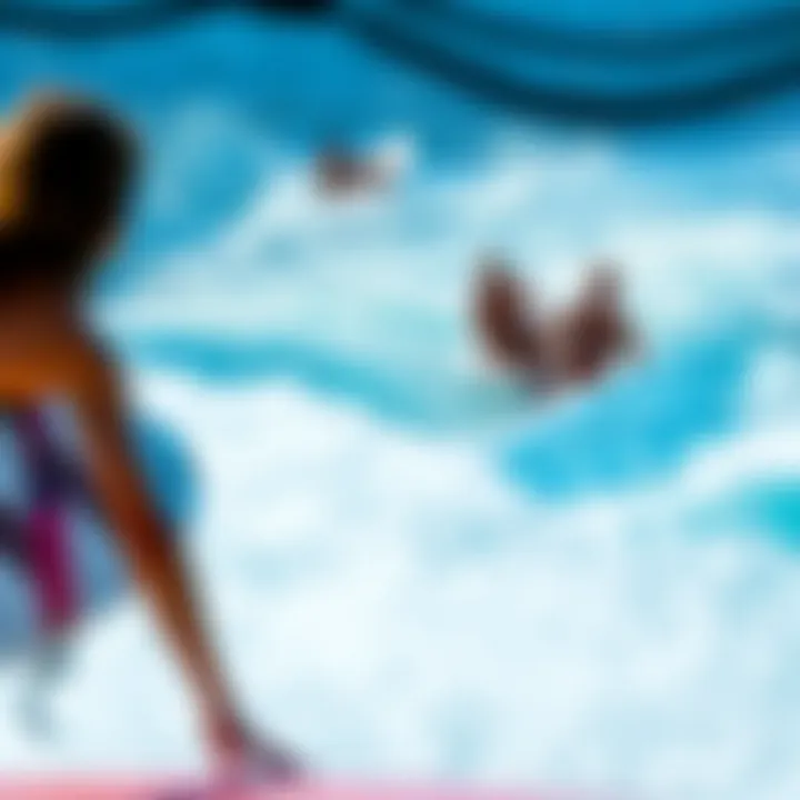 A diverse group of surfers enjoying the wakesurfing experience