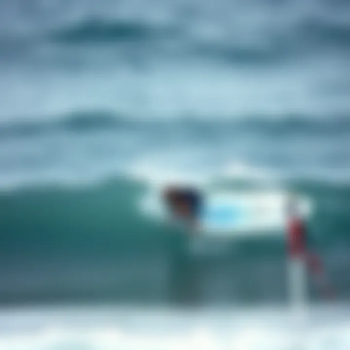 Surfboard SB 6121 in use at a popular surf spot