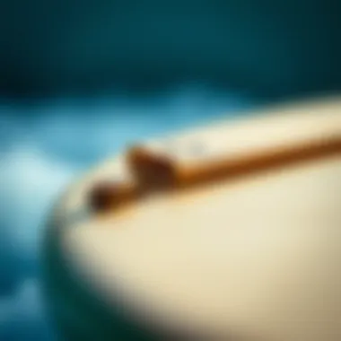 Close-up of materials used in the construction of Surfboard SB 6121