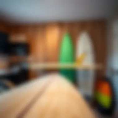 Installation process of a wall mounted board rack in a surf space