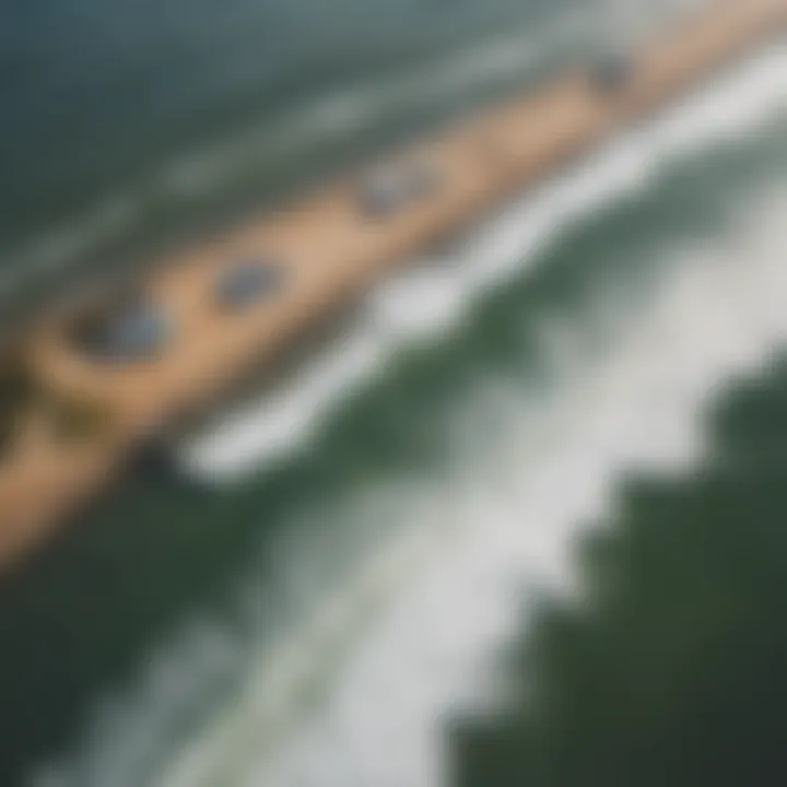 Aerial view of Waco Surf Park showcasing the wave technology.