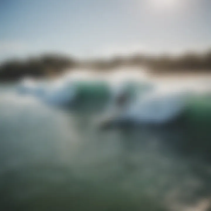 Surfers enjoying the waves at Waco Surf Park.