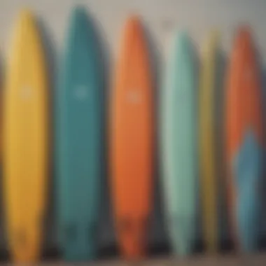 Surfboard fins with various shapes and sizes on display