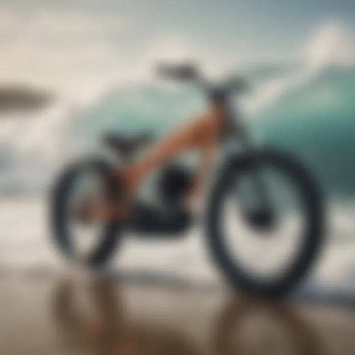 Various electric bike models showcasing features for surfers