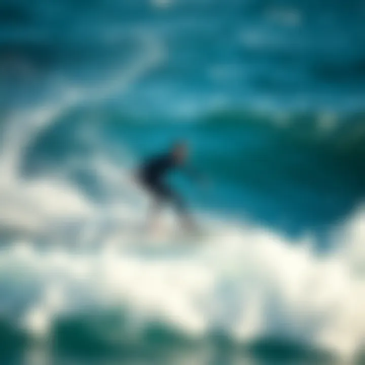 Rider enjoying Foil Surfing Rider experiencing the thrill of foil surfing