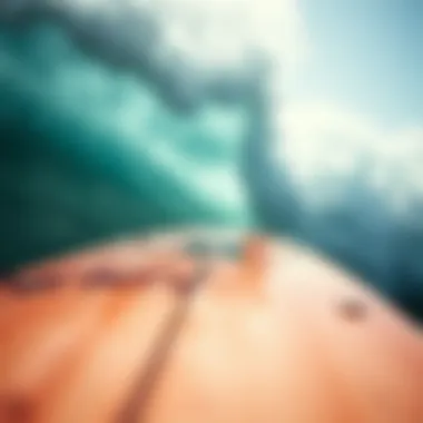 Close-up of Hurley boogie board design and features