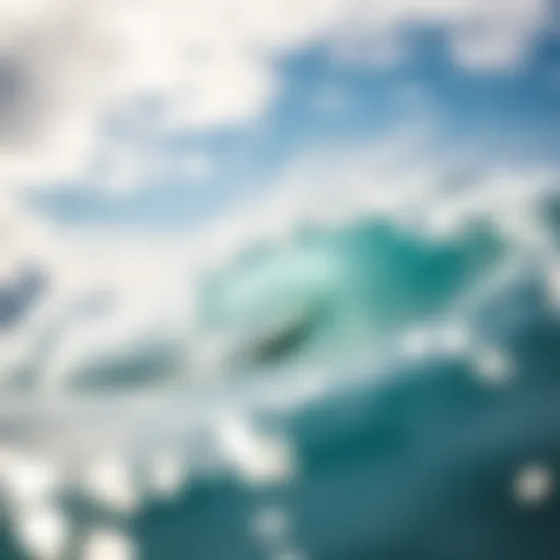 Dynamic view of a Hurley boogie board on a wave