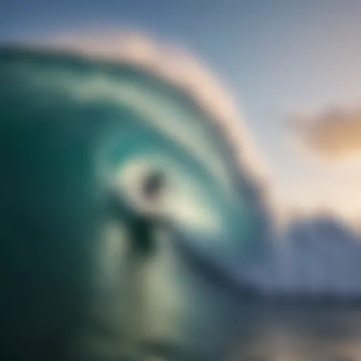 A vibrant surf scene capturing the essence of wave riding