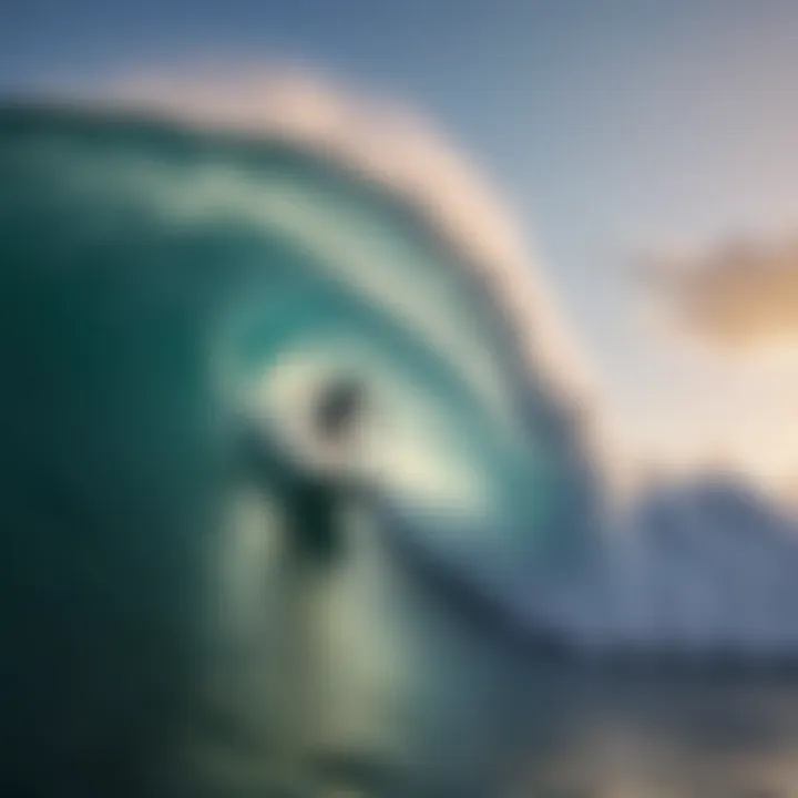 A vibrant surf scene capturing the essence of wave riding