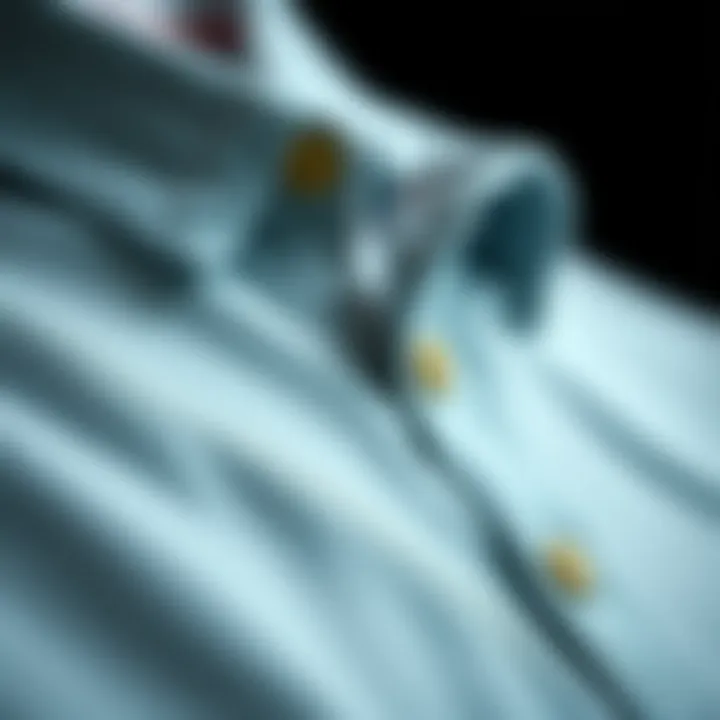 A close-up view of the intricate fabric texture of the Izod Surfcaster shirt highlighting its quality.