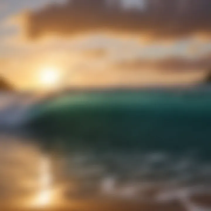 Panoramic view of Kailua Beach during sunset