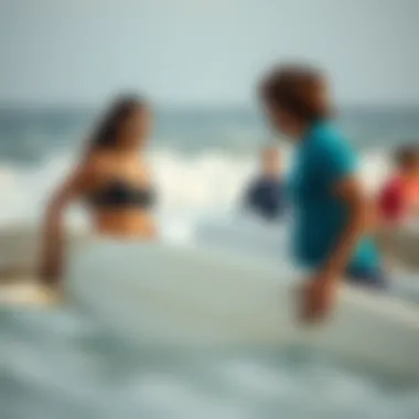 Surfing Lessons for All Skill Levels Group of surfers enjoying a lesson