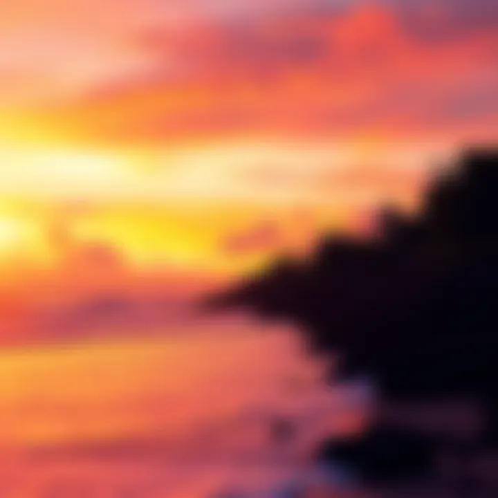 Breathtaking Sunset Over Canggu Vibrant sunset view over Canggu beach