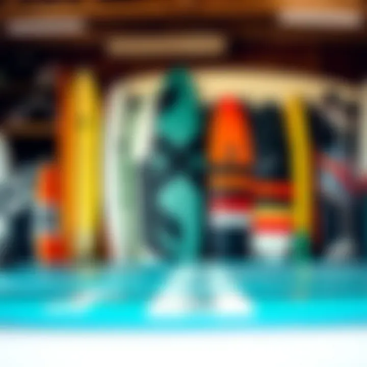 Variety of Kite Surf Boards Available Variety of kite surf boards displayed for sale