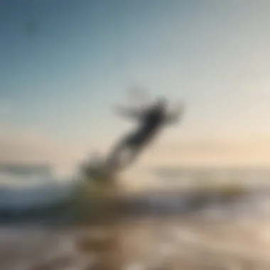 Kitesurfing enthusiasts enjoying a vibrant beach setting