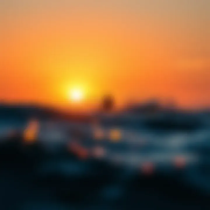 Sunset Kitesurfing Experience in Sicily A kitesurfer riding the waves during sunset