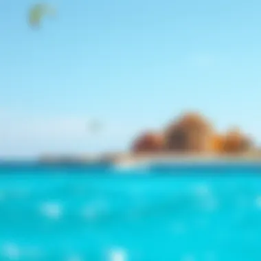 The Perfect Kitesurfing Spot in Sicily Serene view of a popular kitesurfing spot with clear blue waters