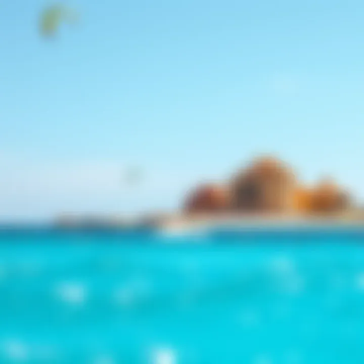 The Perfect Kitesurfing Spot in Sicily Serene view of a popular kitesurfing spot with clear blue waters