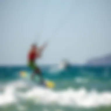 Kitesurfing Thrills Along Sicily's Coast Vibrant kitesurfing action against the backdrop of Sicily's coastline