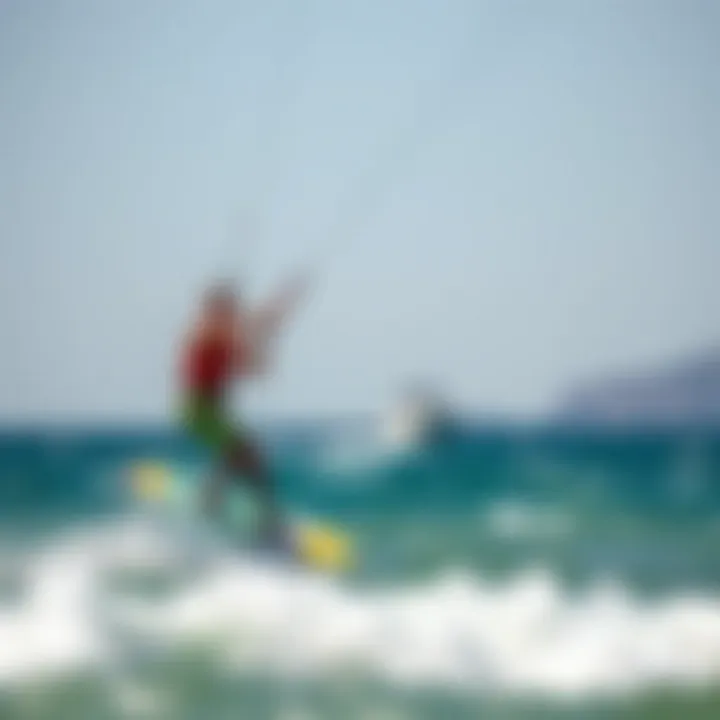 Kitesurfing Thrills Along Sicily's Coast Vibrant kitesurfing action against the backdrop of Sicily's coastline
