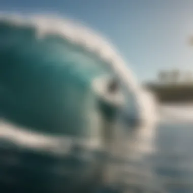 Riding the Waves: Surfers in Action Surfers catching waves at a popular surf spot in Kona
