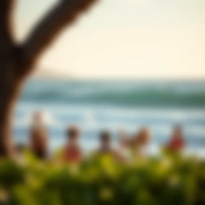 Holistic Wellness Activities for All Ages Wellness activities offered at a surf camp, including yoga