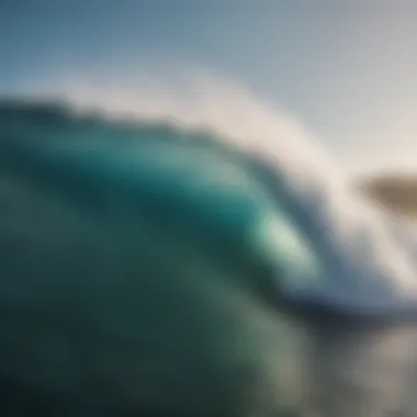 Close-up of ocean waves crashing