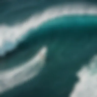 Aerial view of Mentawai Islands with perfect waves breaking