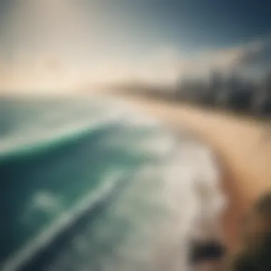 Stunning coastline view from Meriton Surfers Paradise