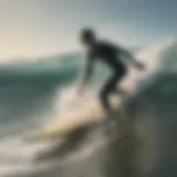 Surfer enjoying a sunny day at the beach with surfboards