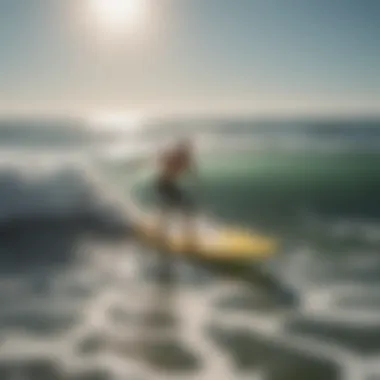 Surfers enjoying the waves while practicing sun safety