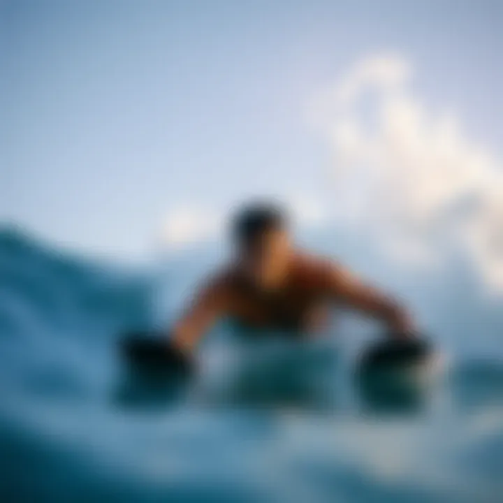 An athlete demonstrating a swimming technique enhanced by fins