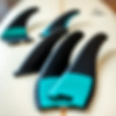 Different types of Odysea fins laid out to illustrate functionality